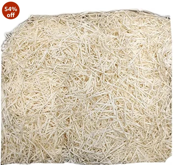Eenfnety ™ Shredded Paper Grass for Packing (1 Pack of 100gram) Decoration, Hamper, Basket Filling, Gift, Box, Craft, DIY Paper Fillers Strips (Multicolour) - White