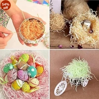 Eenfnety ™ Shredded Paper Grass for Packing (1 Pack of 100gram) Decoration, Hamper, Basket Filling, Gift, Box, Craft, DIY Paper Fillers Strips (Multicolour) - Tan