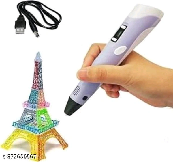 3D PCENF5441 Printing Drawing Pen with 3 pcs x 1.75mm PLA Filament for Kids and Adults Creative Modelling, ProjectName: 3D Printing Drawing Pen with 3 pcs x 1.75mm PLA Filament for Kids and Adults Creative Modelling, ProjectInk Colour: MulticolourNet Quantity (N): 1Easy to Use & Safe for Kids:- Simply Plug-in the 3D Pen , Set the Desired Temperature & when the LED in the 3D Pen 