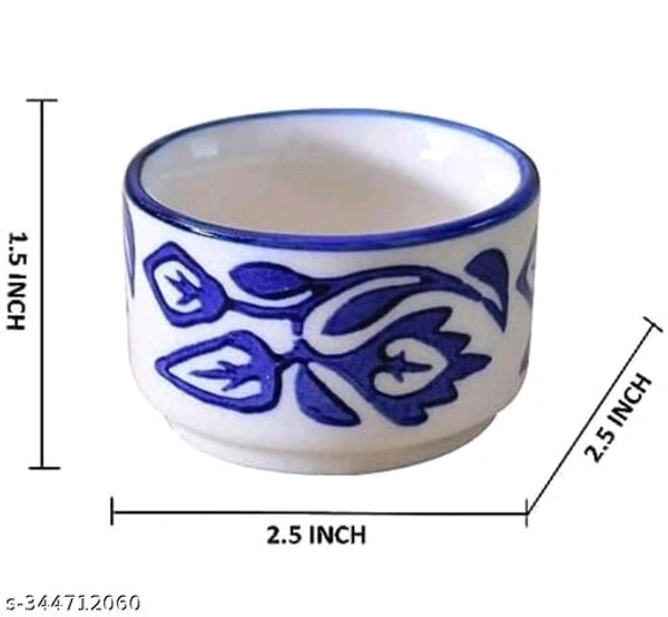 Soulcraftz SOULCRAFTZ PCENF5443 Ceramic Dip Bowl for Serving Chutney,Pickle,Small Sauce Bowl for Kitchen Dining Table, Restaurant, Hotel 40ML each (Set of 2)Name: SOULCRAFTZ Ceramic Dip Bowl for Serving Chutney,Pickle,Small Sauce Bowl for Kitchen Dining Table, Restaurant, Hotel 40ML each (Set of 2)Material: CeramicMicrowave Safe: YesProduct Breadth: 2.5 InchProduct
