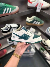 NIKE SB DUNK STUSSY WHITE DARK GREEN - 41, 8