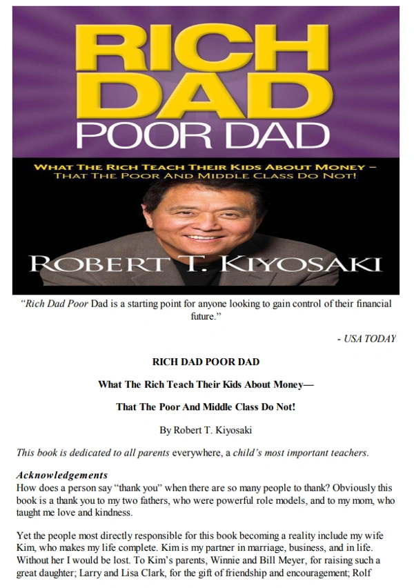 RICH DAD POOR DAD