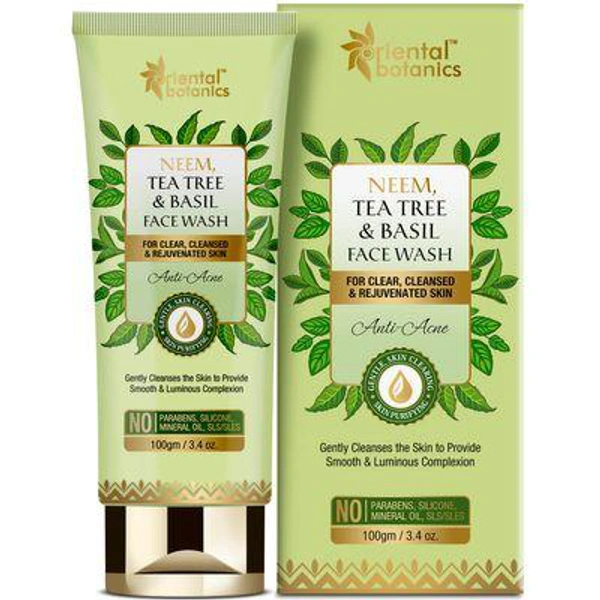 St Botanica St. Botanica Neem, Tea Tree And Basil Anti Acne Face Wash, 100ml - 100 ml