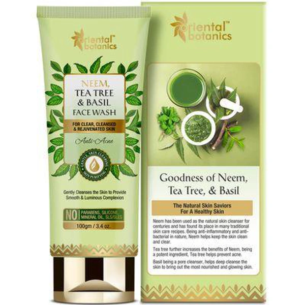St Botanica St. Botanica Neem, Tea Tree And Basil Anti Acne Face Wash, 100ml - 100 ml