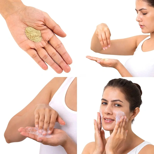 Billare Brillare Vitamin C Face Wash | for Pigmentation & Dark Spots Coconut Skin Brightening 100% Natural Powder Facewash - Raw Sienna