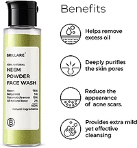 Billare Brillare Vitamin C Face Wash | for Pigmentation & Dark Spots Coconut Skin Brightening 100% Natural Powder Facewash - Lochmara