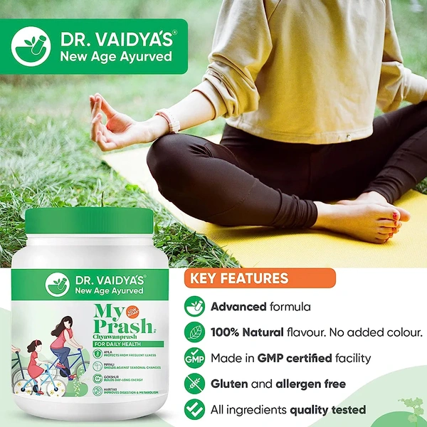 Dr VAIDYA DR. VAIDYA'S new age ayurveda MyPrash Chyawanprash for Daily Health, Immunity Booster, Nourish Stamina & Energy, Ayurvedic, Natural, All Age Groups, Rich in Antioxidants, Anti-aging, 1 Kg (Pack of 1) - 500g