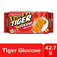 Britannia Tiger Glucose Biscuit - Ready To Eat, Crunchy Snack, 42.7 g Pouch