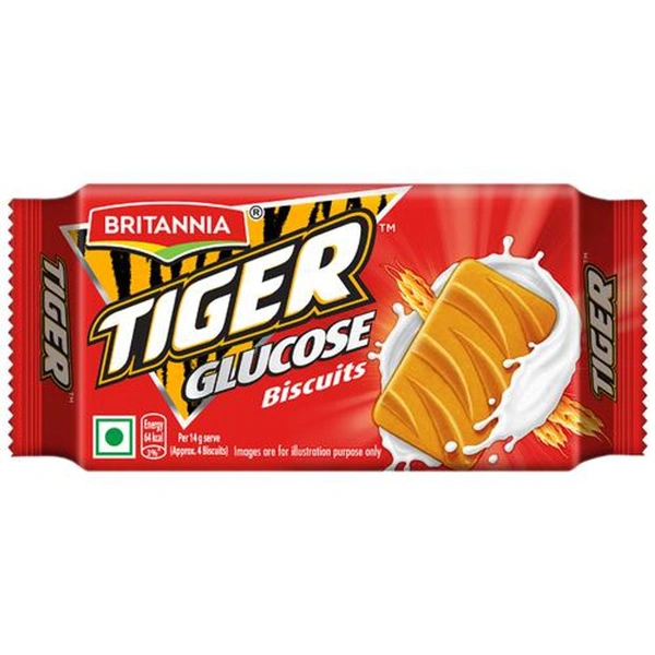 Britannia Tiger Glucose Biscuit - Ready To Eat, Crunchy Snack, 42.7 g Pouch