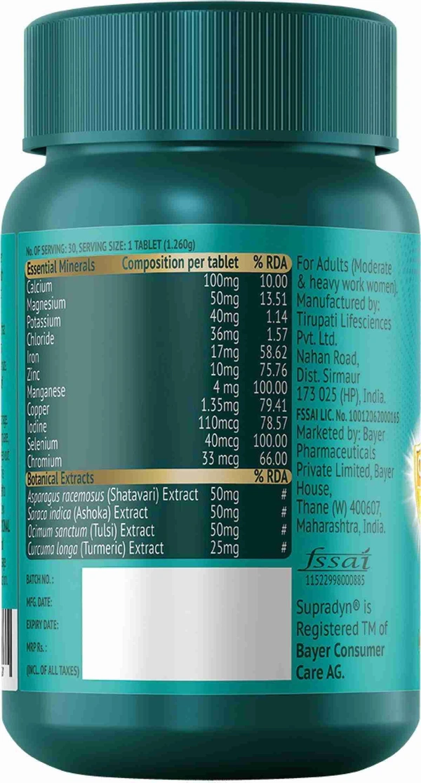 Supradyn Immuno+,Multivitamin,Immunity Booster with Vit C, Vit D, Zinc, 30 Tabs  (30 Tablets)