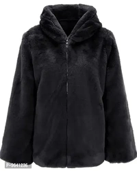 Wool Blend Fur Jacket For Women - S M L Xl