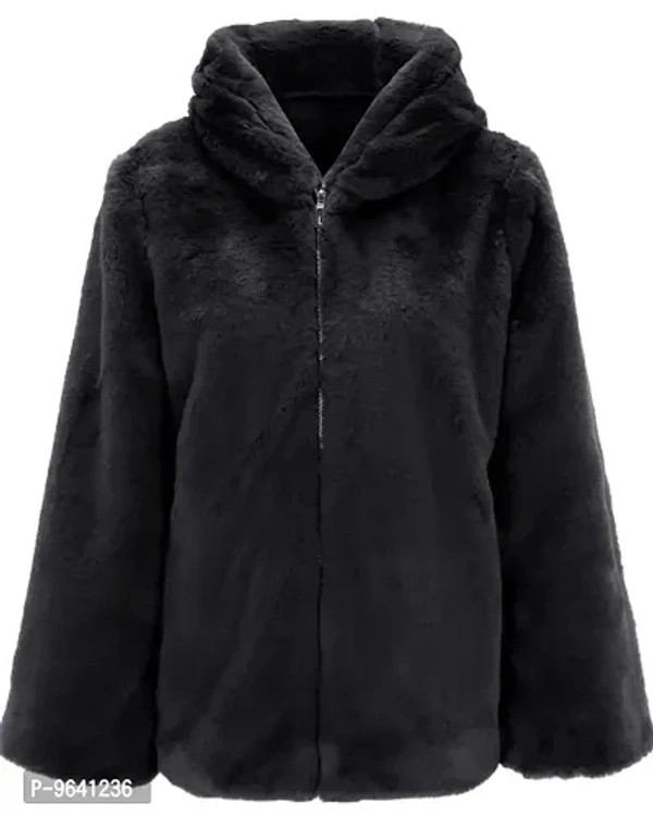 Wool Blend Fur Jacket For Women - S M L Xl