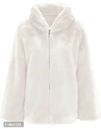 Wool Blend Fur Jacket For Women - S M L Xl