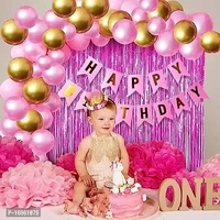 Happy Birthday Decoration Combo Kit With Banner Balloons - Free, Hokey Pokey