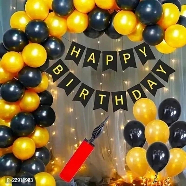 Happy Birthday Decoration Combo Kit With Banner Balloons - Free, Hokey Pokey