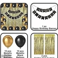 Happy Birthday Decoration Combo Kit With Banner Balloons - Free, Hokey Pokey