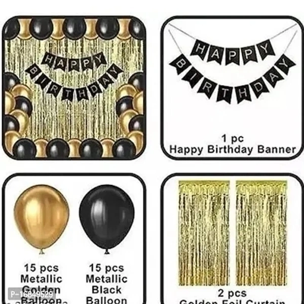 Happy Birthday Decoration Combo Kit With Banner Balloons - Free, Hokey Pokey
