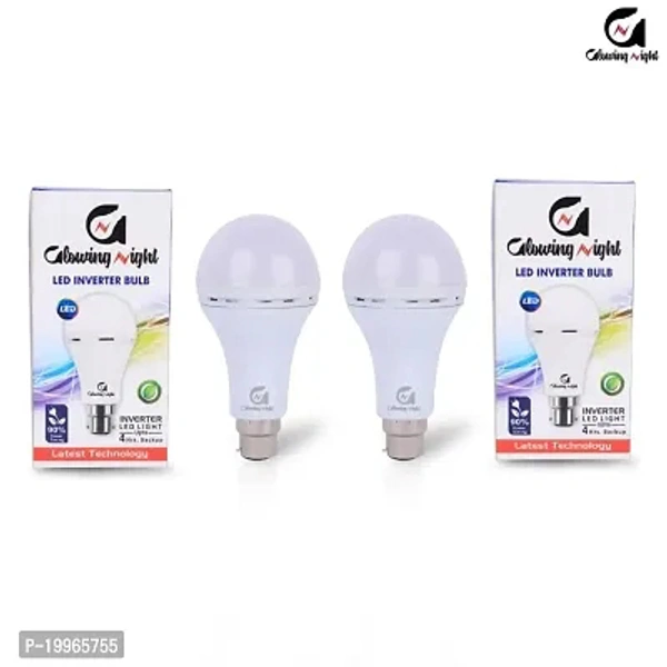 LED Rechargeable Emergency Inverter Bulb  - White, Free