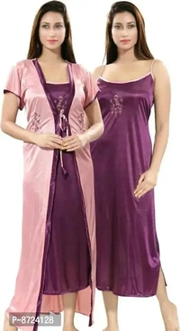 Best Selling 2-IN-1 Satin Night Gowns/Nighty at Best Prices - Buccaneer