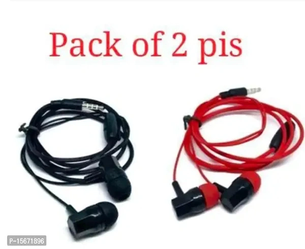 *Classy Wired Earphone, Pack of 2* - Black