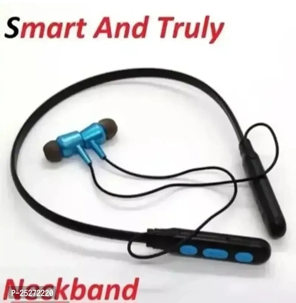 New ORIGINAL  B11 Bluetooth neckband metal earphones with 6 hours battery backup and upto 30 meters Blutooth range with 8D sound quality for all men/women/boys and girls* - Black
