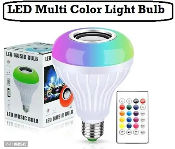Premium Quality Smart Lighting Music Bulb With Bluetooth Speaker Music Color Changing Bulb, Dj Lights With Remote Control Music Light  - White