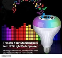 Premium Quality Smart Lighting Music Bulb With Bluetooth Speaker Music Color Changing Bulb, Dj Lights With Remote Control Music Light  - White
