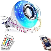 Premium Quality Smart Lighting Music Bulb With Bluetooth Speaker Music Color Changing Bulb, Dj Lights With Remote Control Music Light  - White