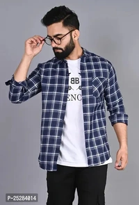 TRENDY COTTON LONG SLEEVES CASUAL BLACK SHIRT FOR PARTY  - Black