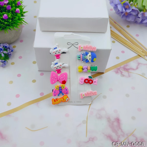 ( SET 0F 10 | RANDOM & MIX ) Enchanted Fanciful Delights Alligator Hair Pin Assortment - Whimsical Mix and Match Collection for Little Fashionistas