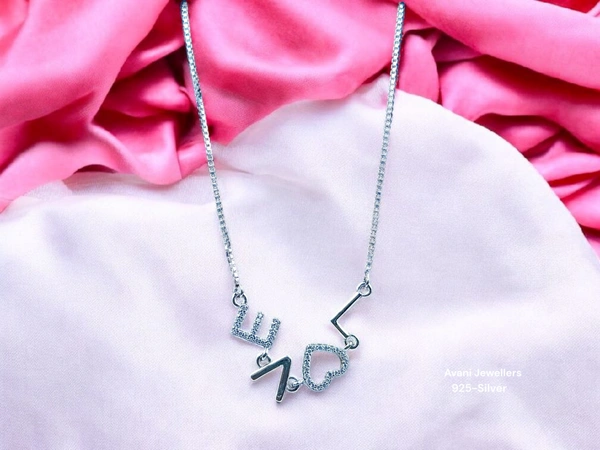 Silver Fancy Chain Pendant - 4.16, 18-Inch
