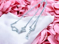 Silver Fancy Chain Pendant - 4.16, 18-Inch
