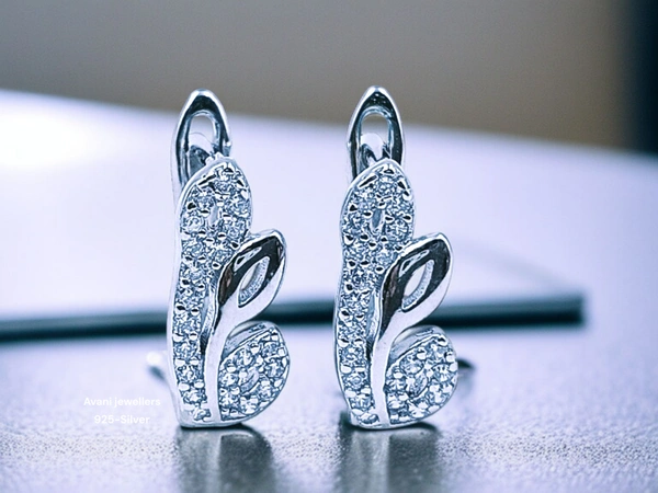 Silver Italian Fancy Earrings - 2.56