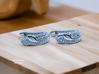 Silver Italian Fancy Earrings - 2.56