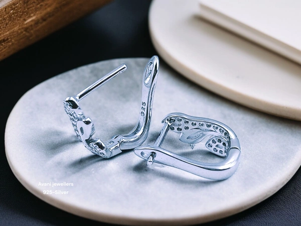 Silver Italian Fancy Earrings - 2.56