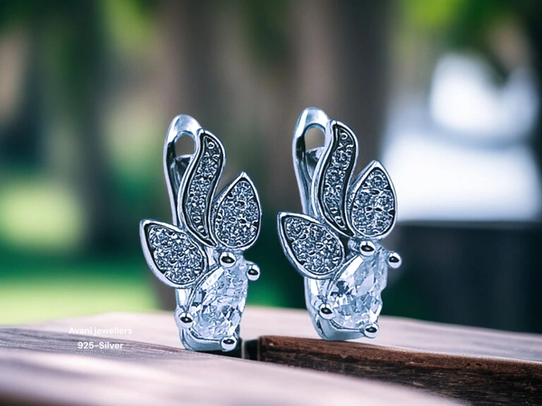 Silver Italian Fancy Earrings - 2.62