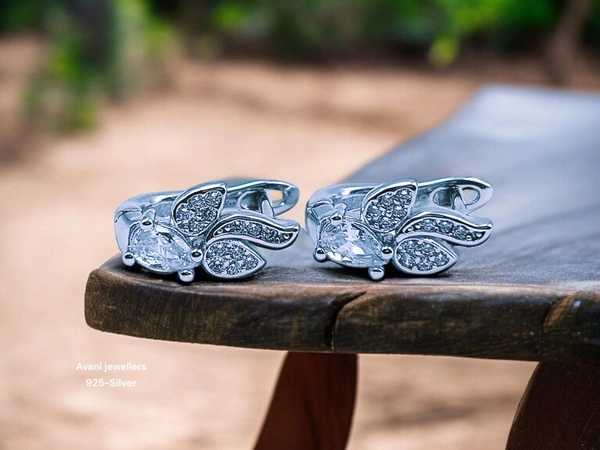 Silver Italian Fancy Earrings - 2.62