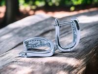 Silver Italian Fancy Earrings - 2.78