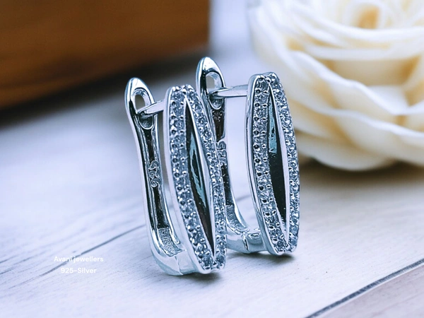Silver Italian Fancy Earrings - 3.06