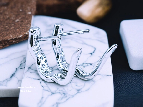 Silver Italian Fancy Earrings - 3.35