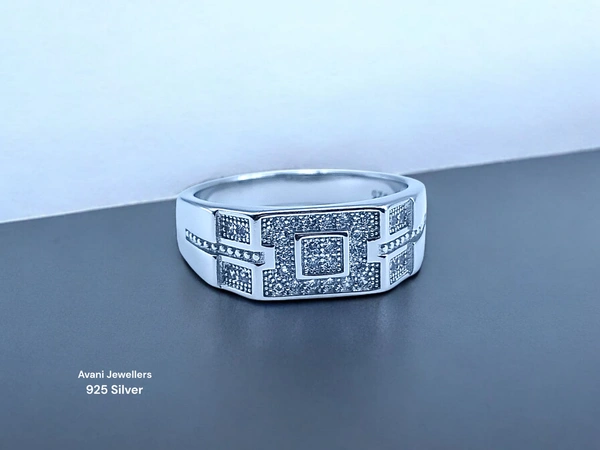 Silver Gents Fancy Rings - 6.09, 25