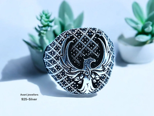 Silver Gents Fancy Rings - 8.6, 23