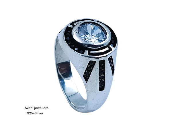 Silver Gents Fancy Rings - 25, 7.72