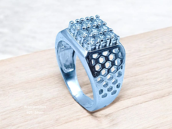 Silver Gents Fancy Rings - 18, 5.56