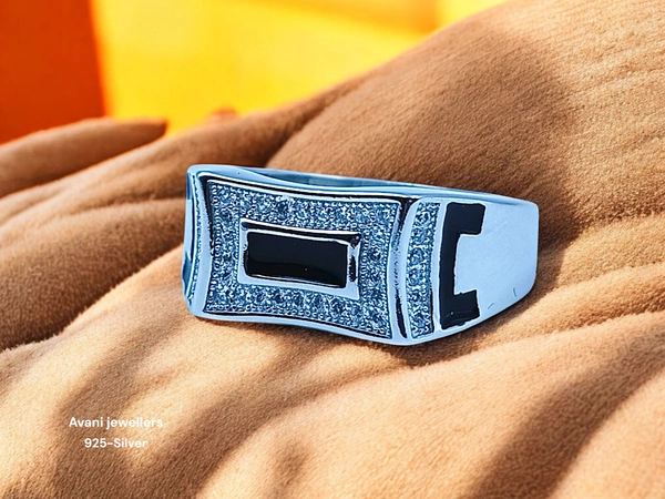 Silver Gents Fancy Rings - 25, 7.25