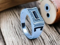 Silver Gents Fancy Rings - 25, 7.25