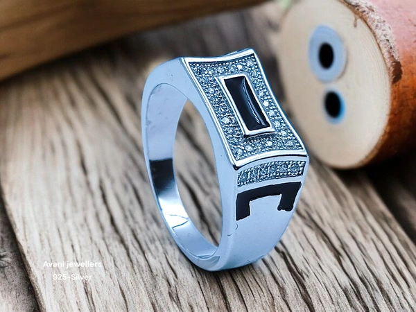 Silver Gents Fancy Rings - 25, 7.25