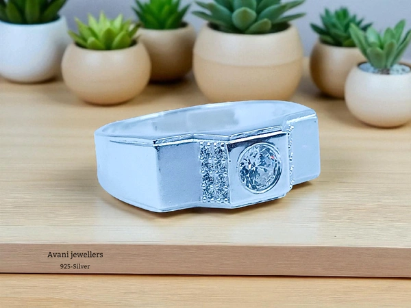 Silver Gents Fancy Rings - 25, 3.57, 3.57