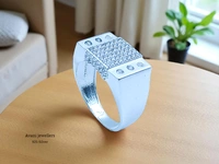 Silver Gents Fancy Rings - 22, 6.3, 6.3