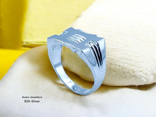 Silver Gents Plain Ring - 3.76, 22